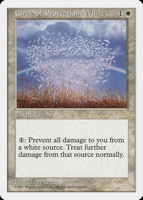 Circle of Protection: White, card 21 from Fifth Edition
