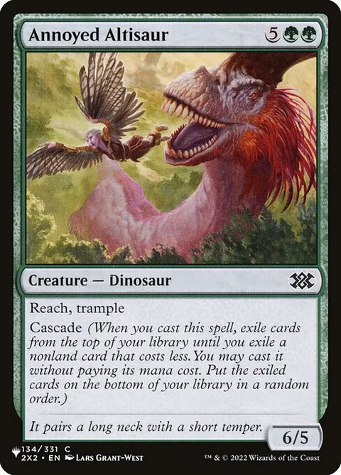 Annoyed Altisaur, card 2X2-134 from The List