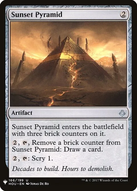 Sunset Pyramid, carte HOU-166 de The List