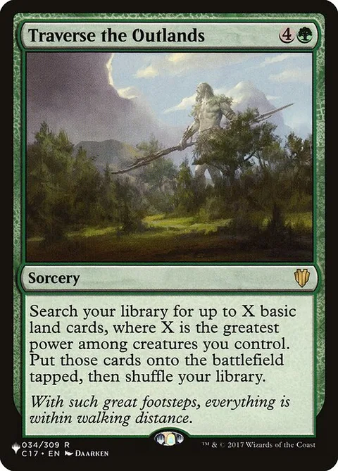 Traverse the Outlands, card C17-34 from The List