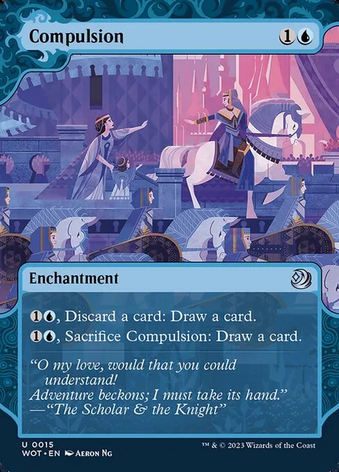 Compulsion, card 15 from Wilds of Eldraine: Enchanting Tales