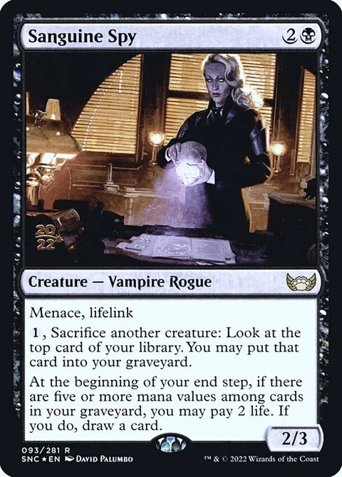 Sanguine Spy, card 93s from Streets of New Capenna Promos