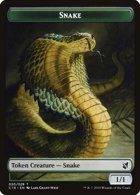 Snake, card 20 from Commander 2019 Tokens