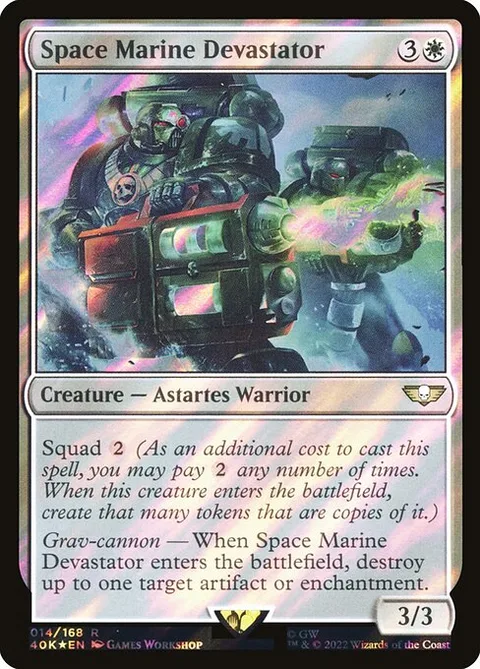 Space Marine Devastator, card 14★ from Warhammer 40,000 Commander
