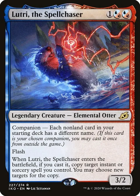 Lutri, the Spellchaser, card 227p from Ikoria: Lair of Behemoths Promos
