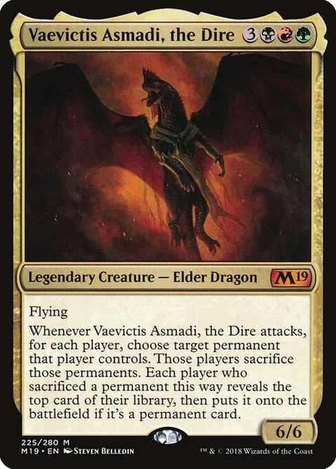 Vaevictis Asmadi, the Dire, carte 225 de Core Set 2019