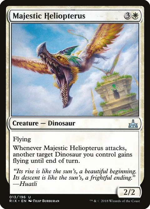 Majestic Heliopterus, card 13 from Rivals of Ixalan