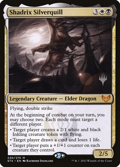 Shadrix Silverquill, carte 230p de Strixhaven: School of Mages Promos