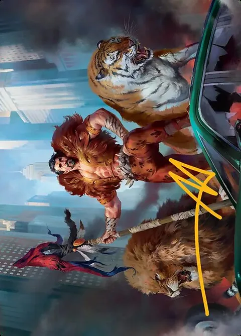 Kraven, Proud Predator // Kraven, Proud Predator, card 28 from Marvel's Spider-Man Art Series