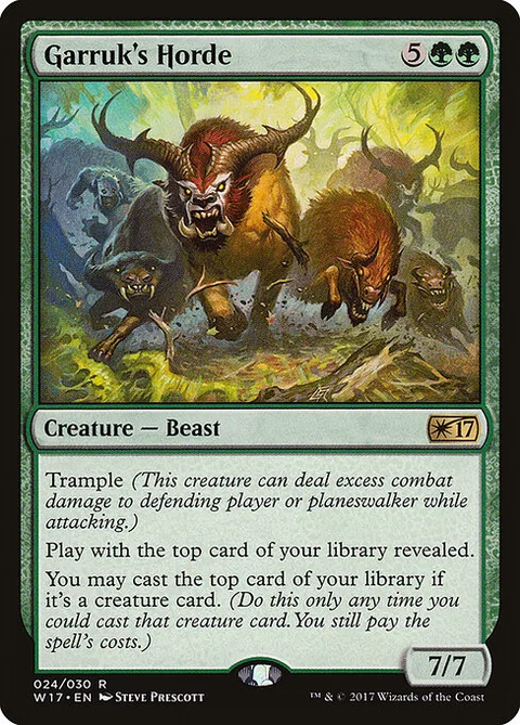 Garruk's Horde, card 24 from Welcome Deck 2017
