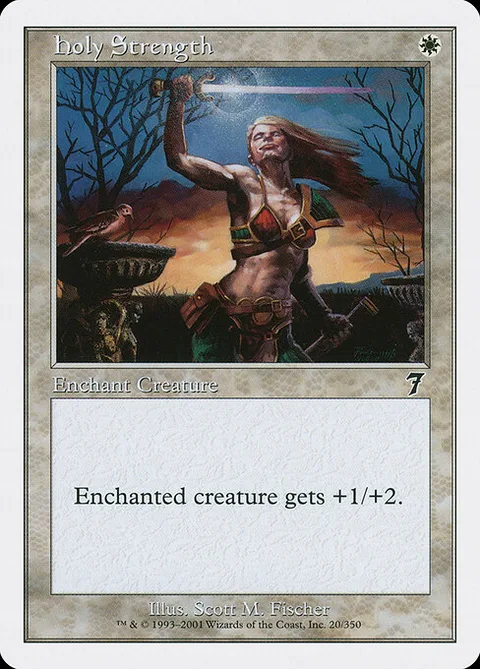 Holy Strength, card 20 from Seventh Edition