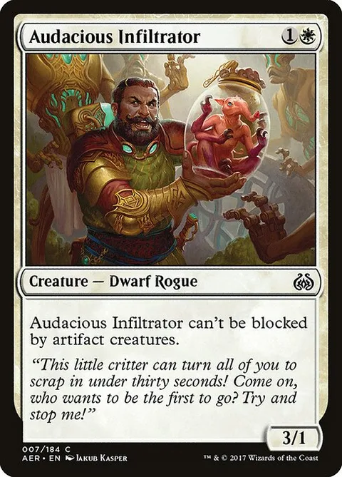 Audacious Infiltrator, card 7 from Aether Revolt