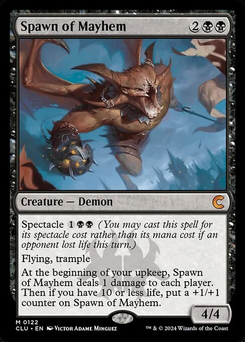 Spawn of Mayhem, card 122 from Ravnica: Clue Edition