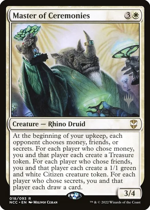 Master of Ceremonies, card 18p from New Capenna Commander Promos
