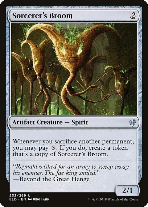 Sorcerer's Broom, carte 232 de Throne of Eldraine