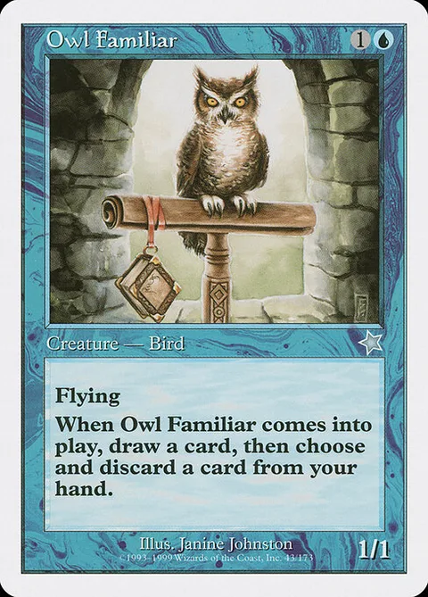 Owl Familiar, card 43 from Starter 1999