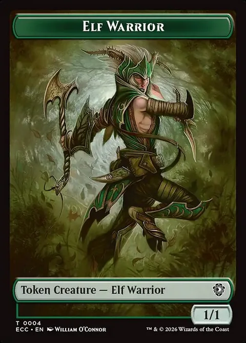 Elf Warrior, card 4 from Lorwyn Eclipsed Commander Tokens