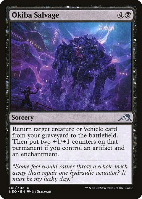 Okiba Salvage, card 118 from Kamigawa: Neon Dynasty