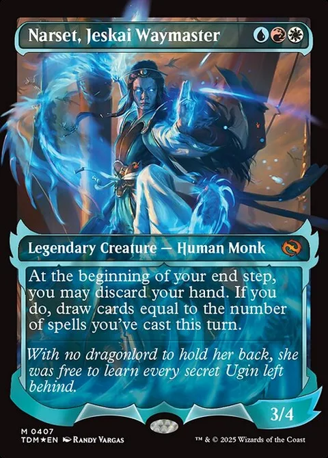 Narset, Jeskai Waymaster, card 407 from Tarkir: Dragonstorm