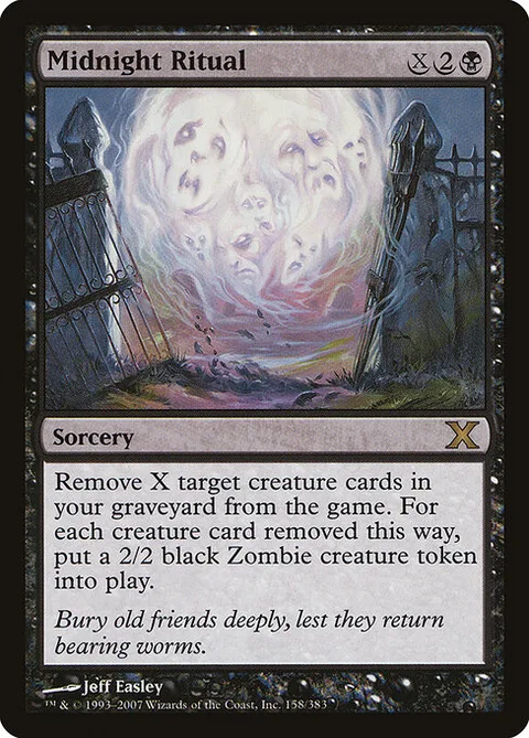Midnight Ritual, card 158 from Tenth Edition