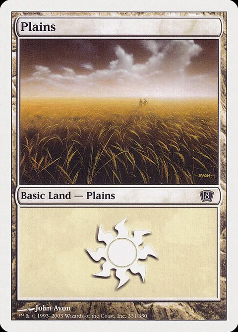 Plains, card 331 from Eighth Edition