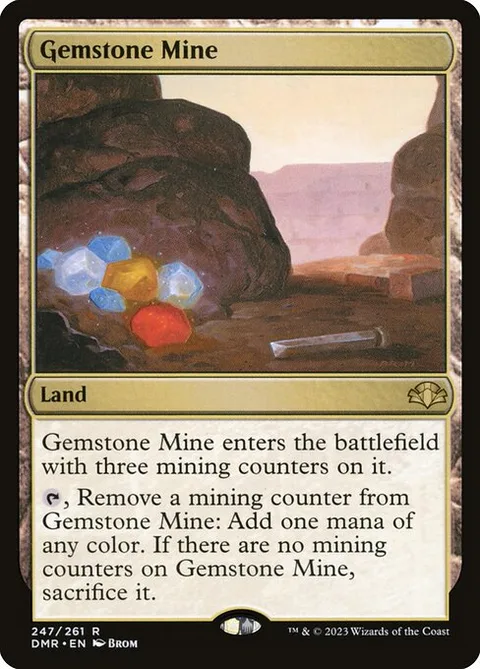 Gemstone Mine, card 247 from Dominaria Remastered