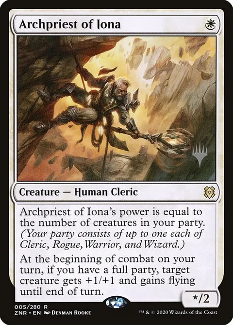 Archpriest of Iona, card 5p from Zendikar Rising Promos
