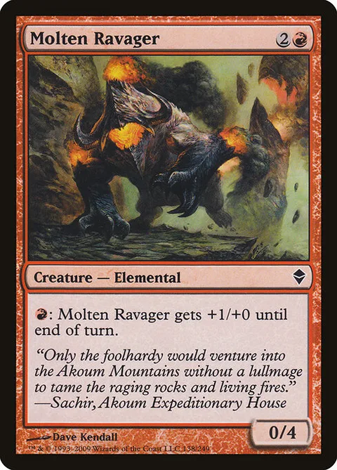 Molten Ravager, card 138 from Zendikar