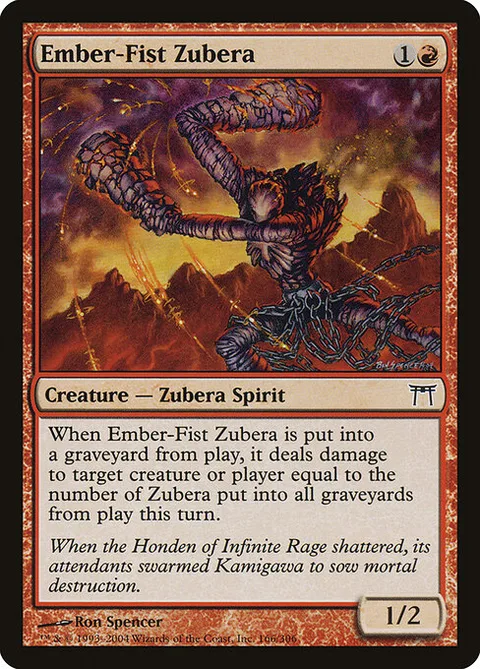 Ember-Fist Zubera, carte 166 de Champions of Kamigawa