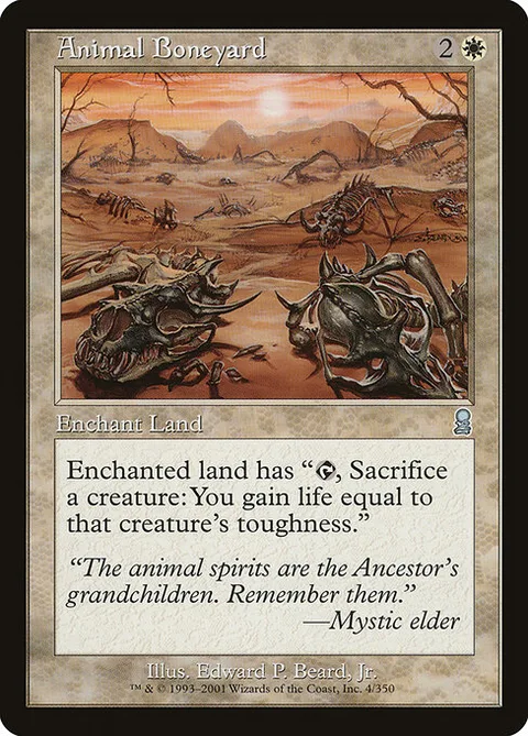 Animal Boneyard, card 4 from Odyssey