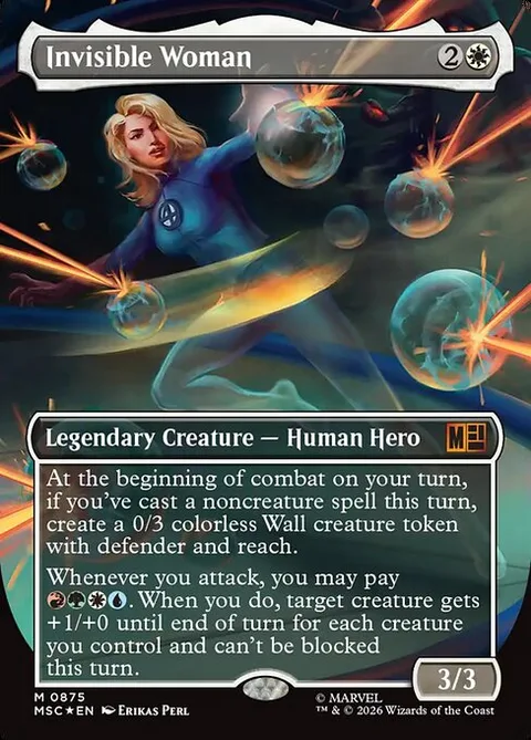 Invisible Woman, carte 875 de Marvel Super Heroes Commander