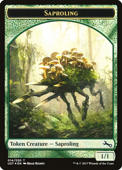 Saproling // Saproling, card 14 from Unstable Tokens