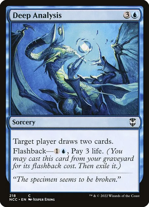 Deep Analysis, card 218 from New Capenna Commander