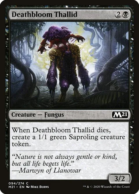 Deathbloom Thallid, carte 94 de Core Set 2021