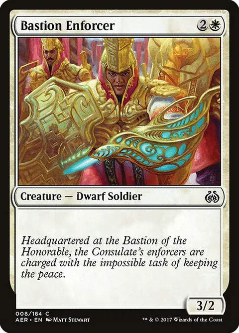 Bastion Enforcer, card 8 from Aether Revolt