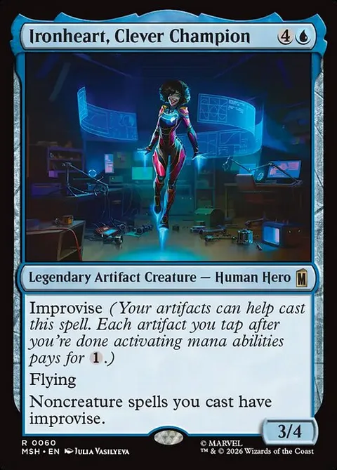 Ironheart, Clever Champion, card 60 from Marvel Super Heroes