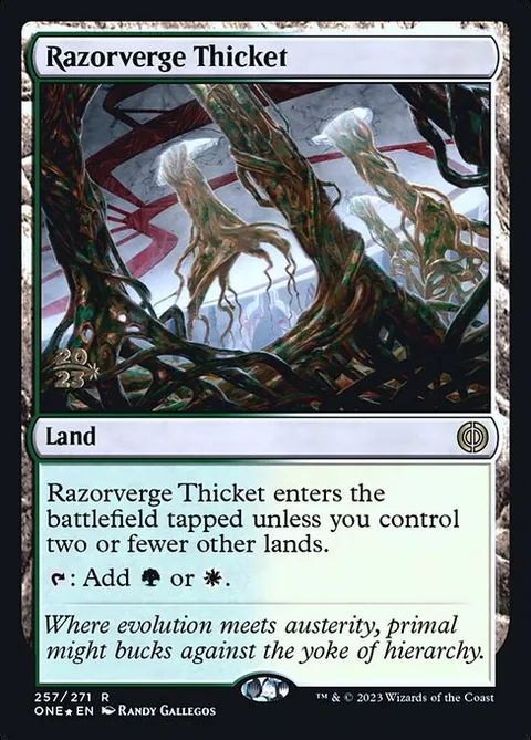 Razorverge Thicket, carte 257s de Phyrexia: All Will Be One Promos