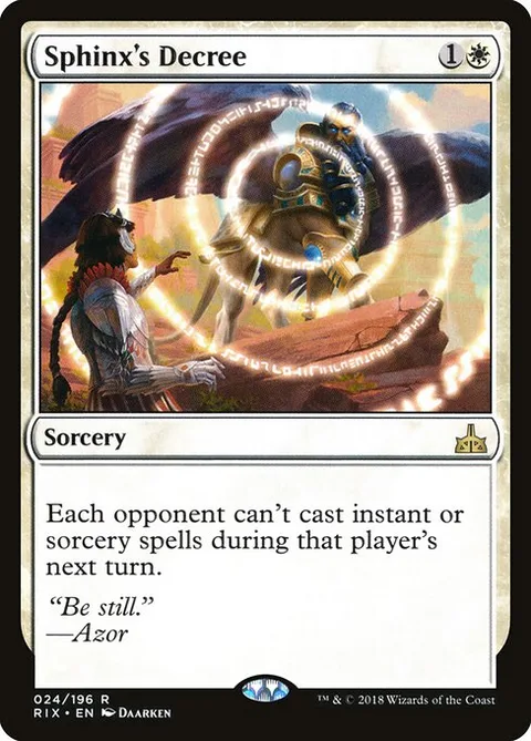 Sphinx's Decree, carte 24 de Rivals of Ixalan