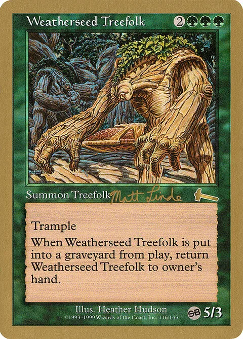 Weatherseed Treefolk, card ml116sb from World Championship Decks 1999