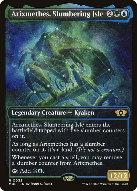 Arixmethes, Slumbering Isle, card 32 from Multiverse Legends