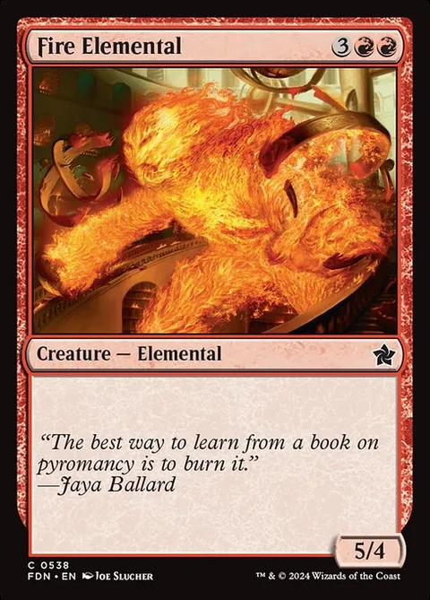 Fire Elemental, card 538 from Foundations