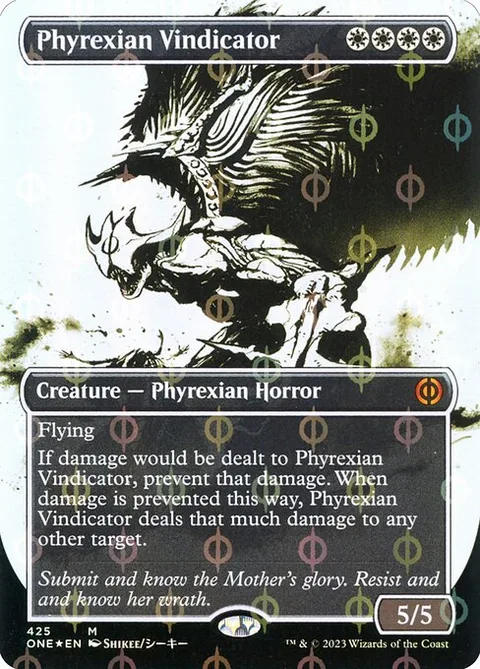 Phyrexian Vindicator, card 425 from Phyrexia: All Will Be One