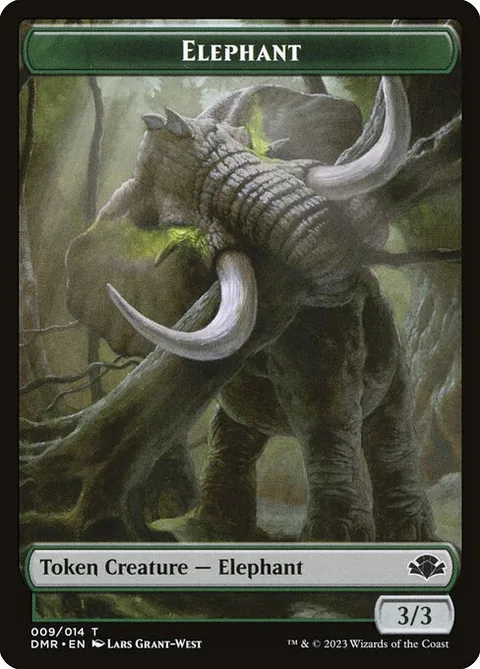 Elephant, carte 9 de Dominaria Remastered Tokens