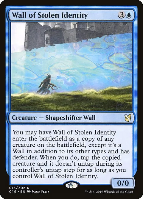 Wall of Stolen Identity, card 13 from Commander 2019
