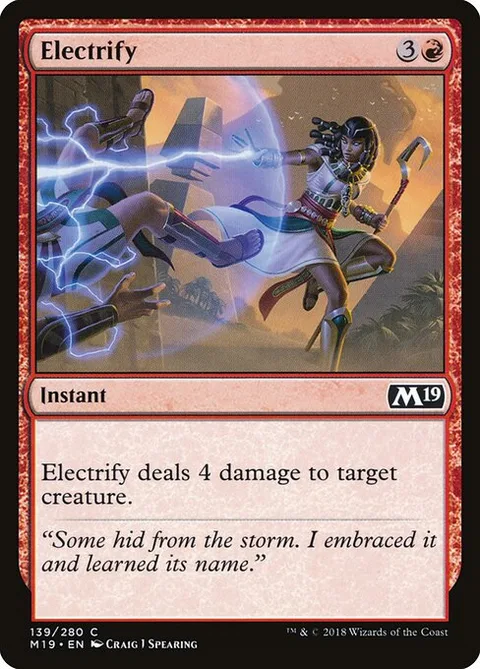 Electrify, card 139 from Core Set 2019