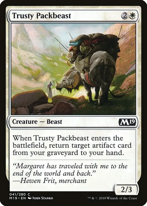 Trusty Packbeast, card 41 from Core Set 2019