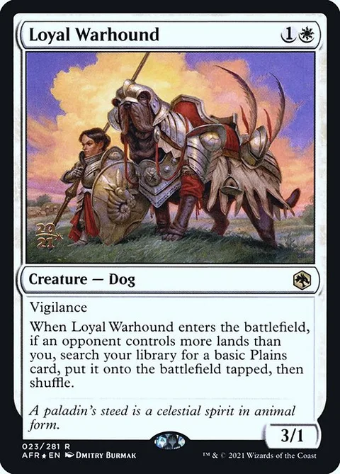 Loyal Warhound, card 23s from Adventures in the Forgotten Realms Promos