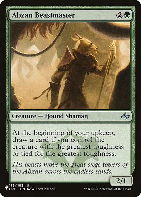 Abzan Beastmaster, card FRF-119 from The List