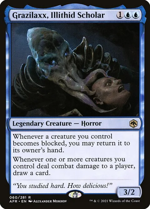 Grazilaxx, Illithid Scholar, carte 60 de Adventures in the Forgotten Realms