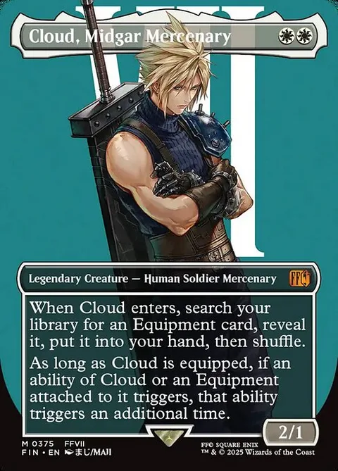 Cloud, Midgar Mercenary, card 375 from Final Fantasy